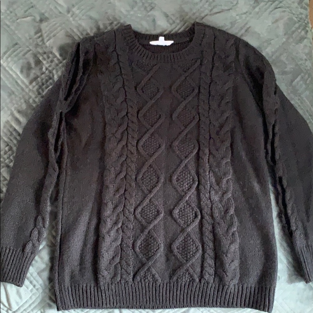 Cozy, sexy black sweater.